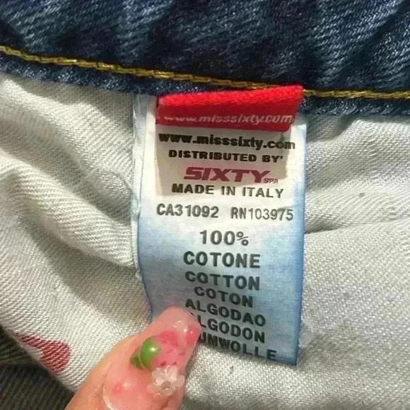 Miss Sixty Vintage Extra Low Ty Acid Wash Italian Straight Jeans - Picture 9 of 9